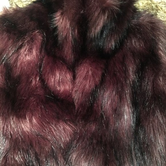 Calvin Klein Purple & Black Fur Vest - Picture 2 of 9